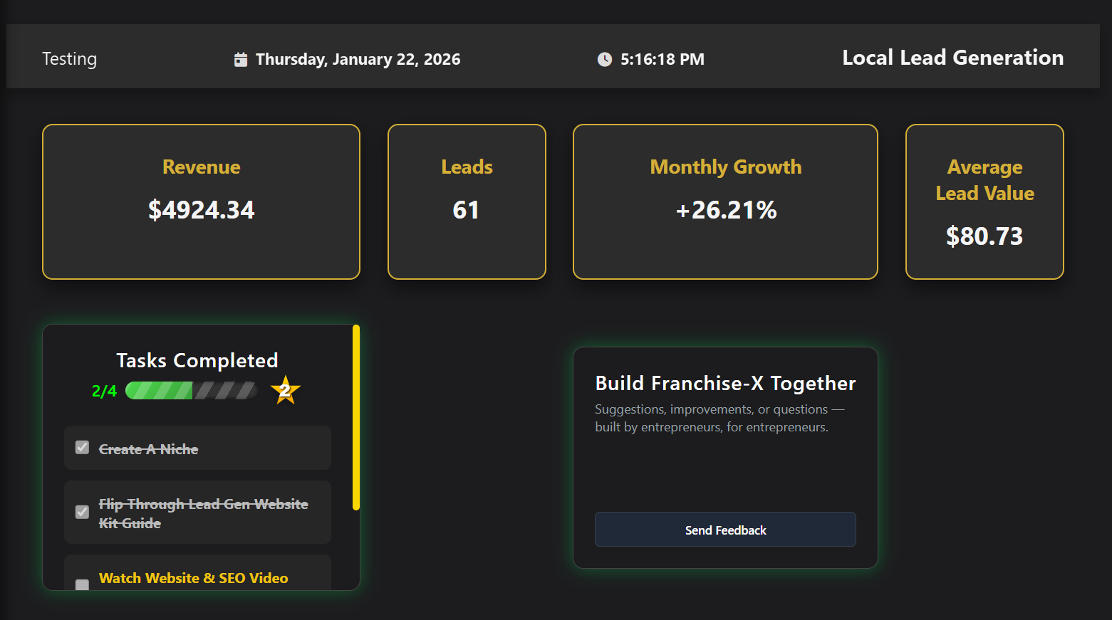 Dashboard preview